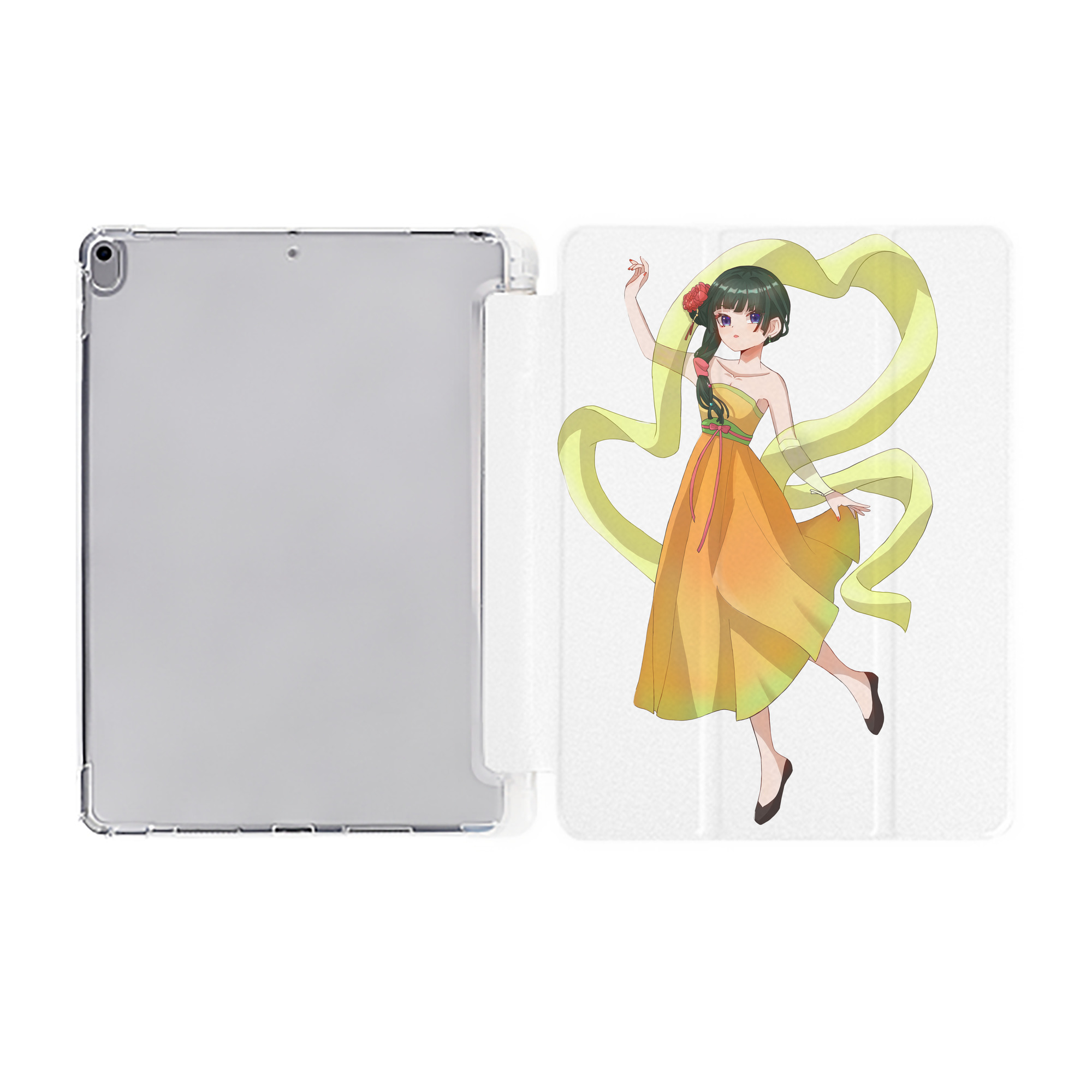 （画像用） 薬屋のひとりごと The Apothecary Diaries IPad ケース ペン収納付き 三つ折りスタンド PUレザー×シリコン 対応機種9.5/10.5/10.9インチ